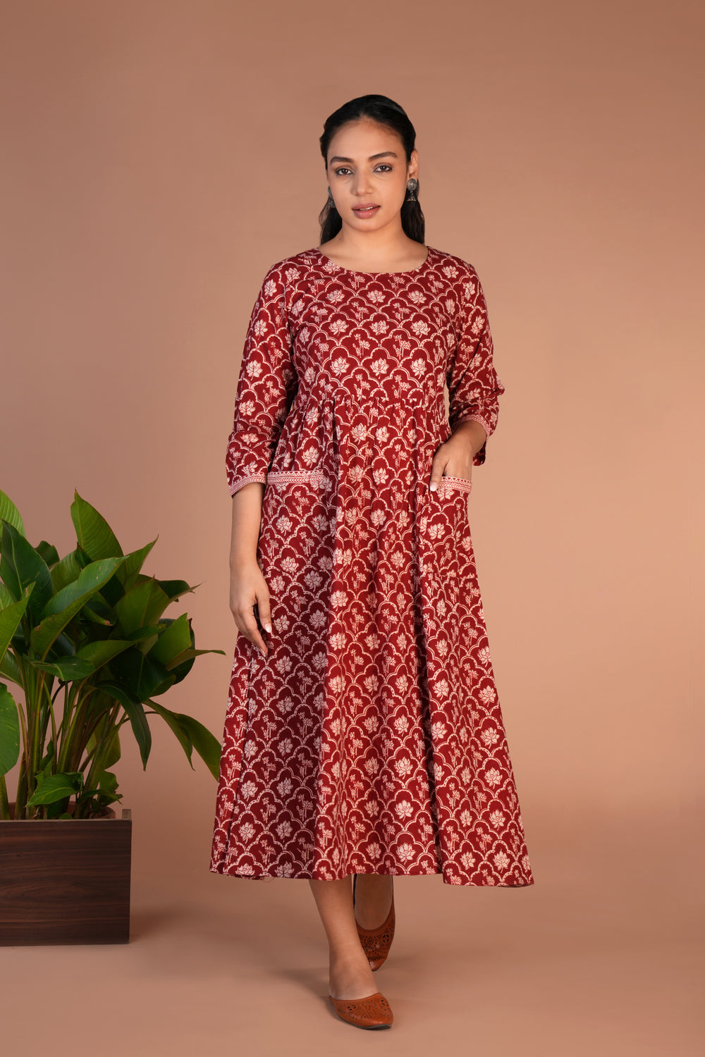 Image of Bagh block printed  dress